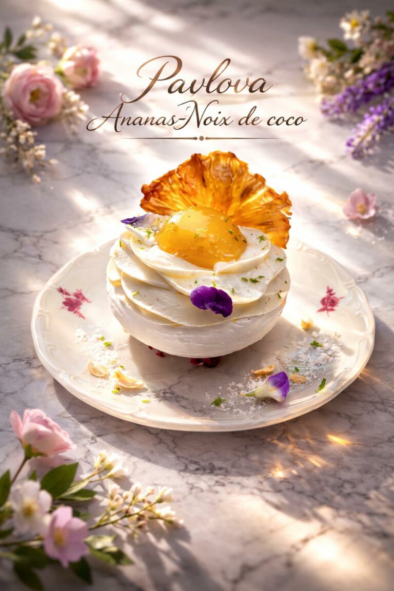 Pavlova Ananas-Noix de coco