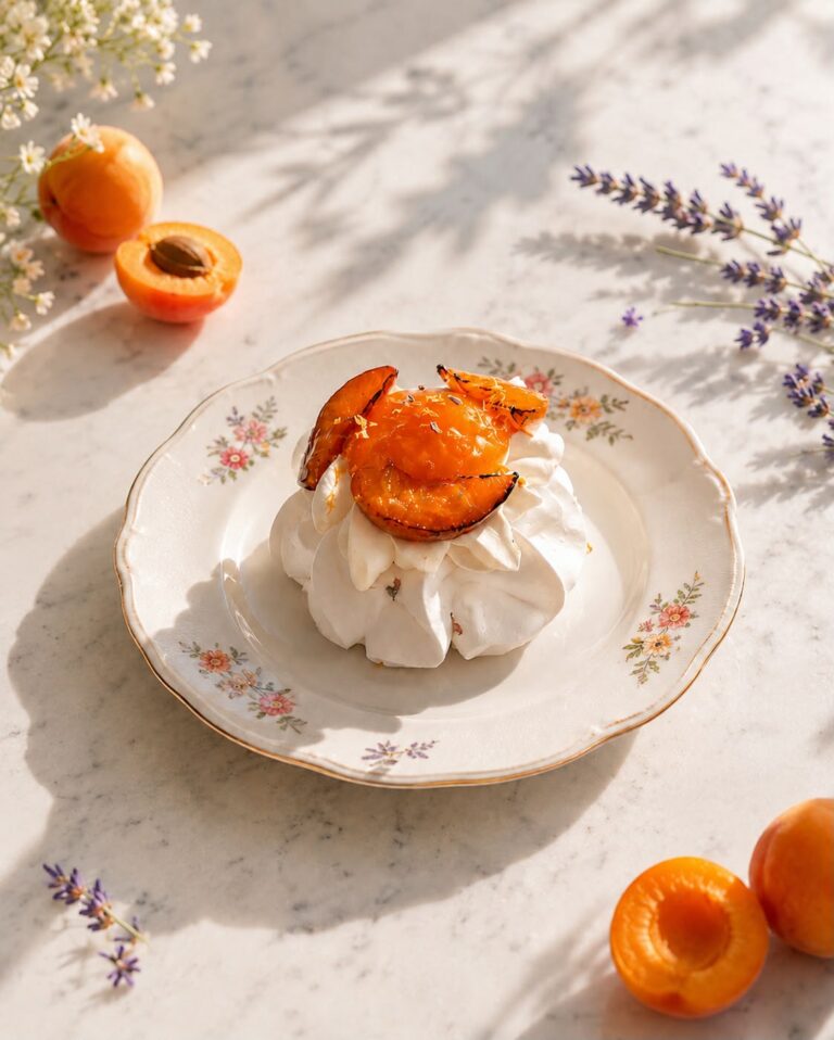 Pavlova Abricot-Lavande